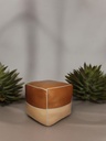Ottoman Pouf Modern Cube Tan - Natural 