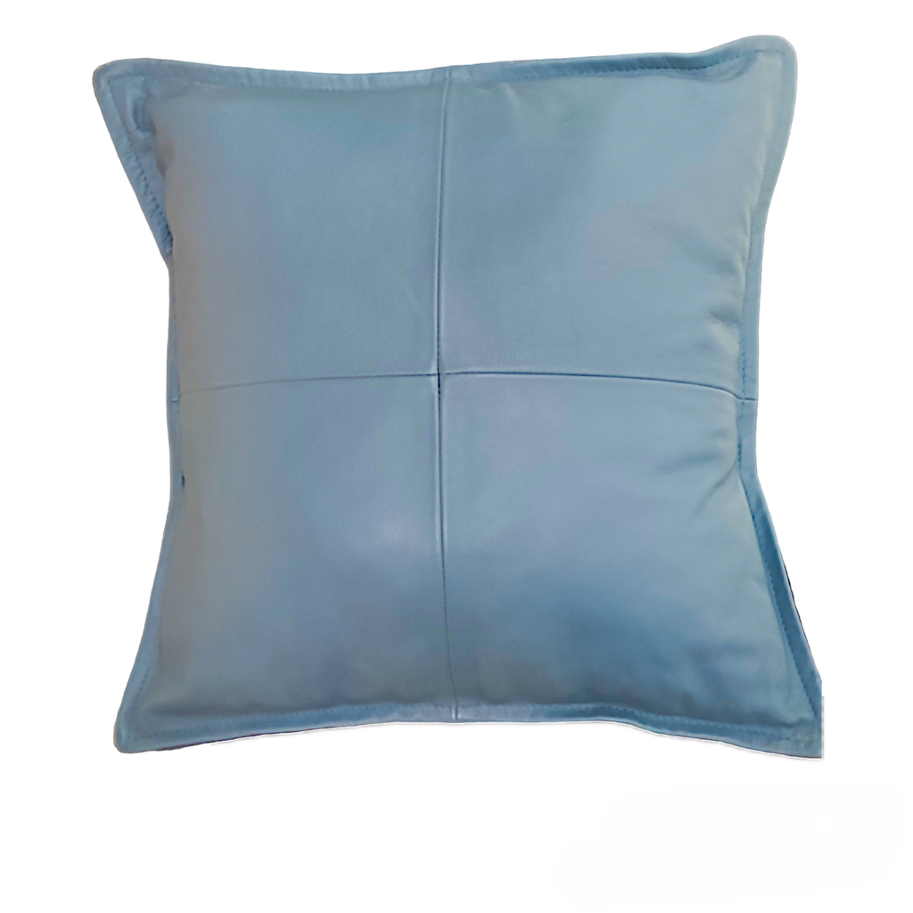 LEATHER PILLOW (CLASSIC, CHAMBRAY, 46X46)