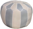 Ottoman Pouf Grey + Light-Grey