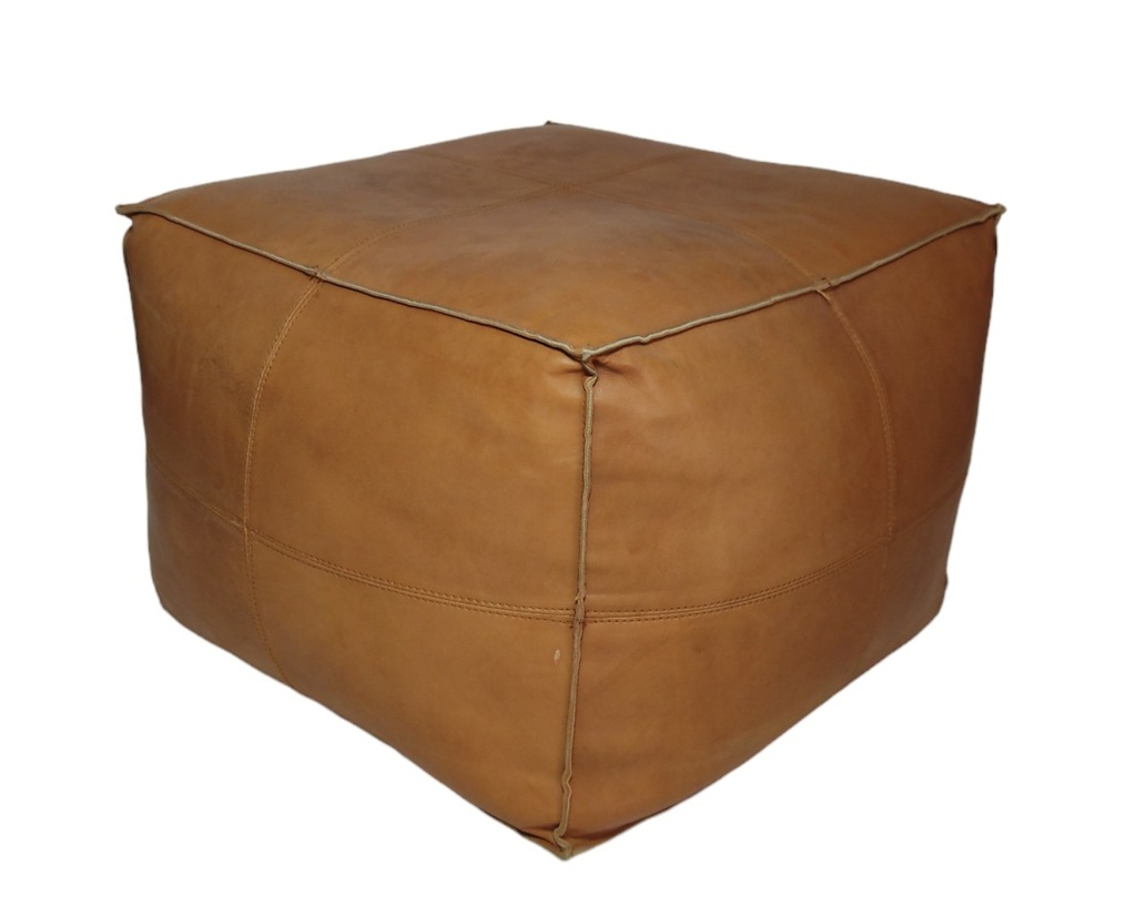 Ottoman Pouf Cube Tan