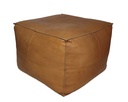 Ottoman Pouf Cube Tan