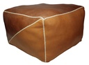 Ottoman Pouf Modern Cube Tan