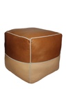 Ottoman Pouf Modern Cube Tan - Natural 