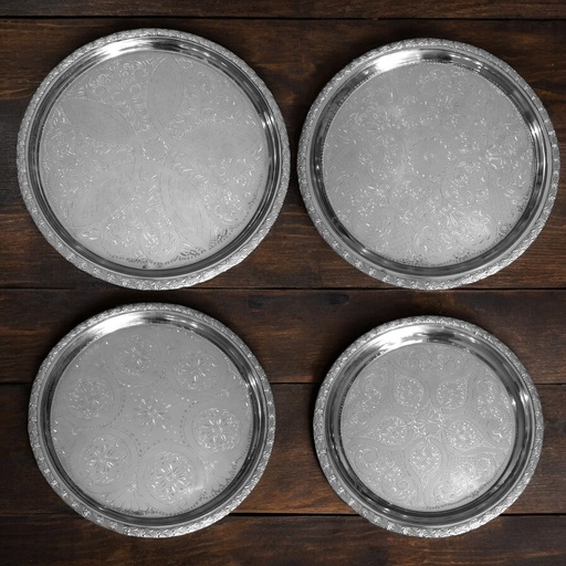 Silver Moroccan Handmade Tray 