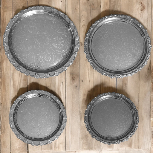 Silver Moroccan Handmade Tray  