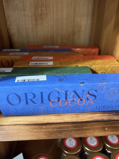 Boîtes Dégustation collection "Origins Cocoa" garnies de chocolats 150g